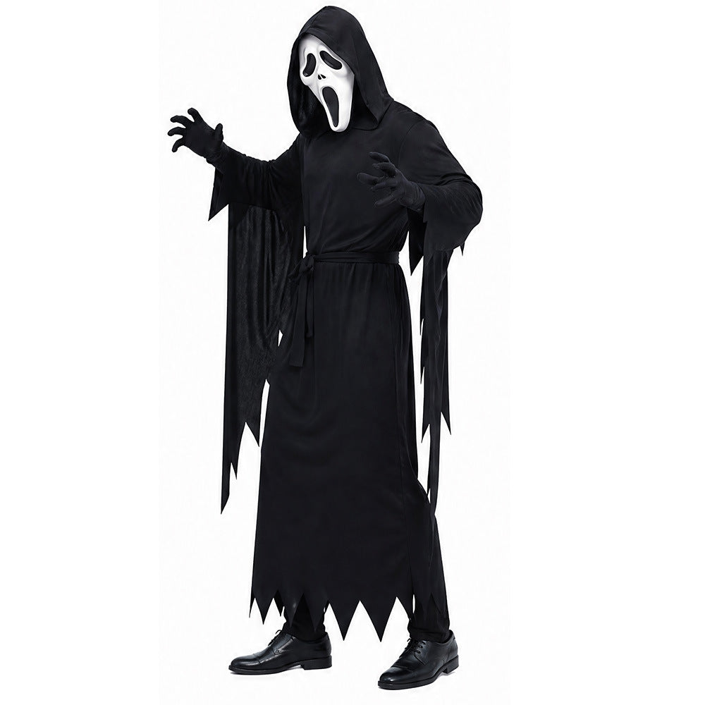 Halloween Death Costume Set with Mask and Accessory