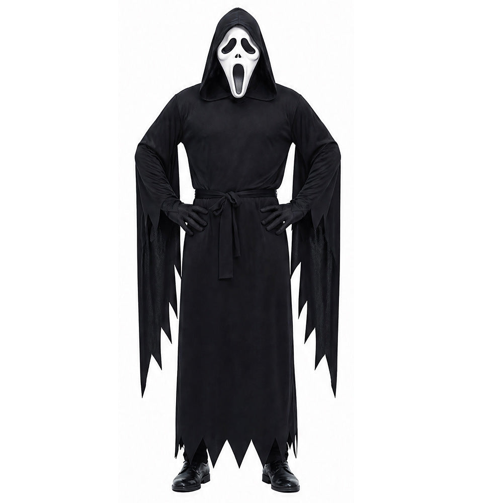 Halloween Death Costume Set with Mask and Accessory