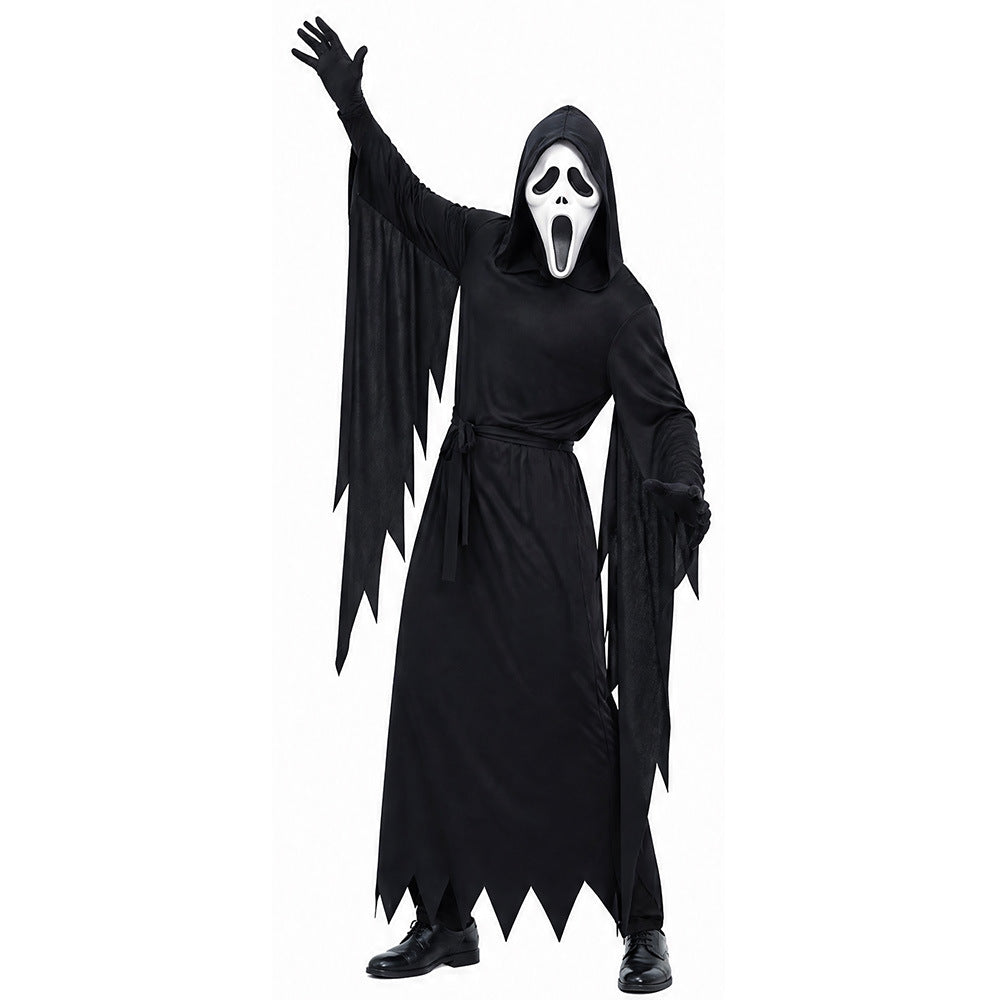 Halloween Death Costume Set with Mask and Accessory